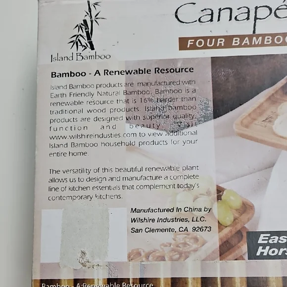 Canapé Trays - Natural Bamboo - Picture 2 of 4